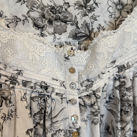 Eileen West Cotton Sleeveless Printed Ballet Nightgown Large - Picture 6 of 10